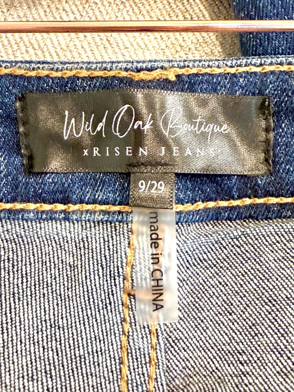 Risen Jeans Dark Wash High Stretch - Size 9 - Picture 8 of 11